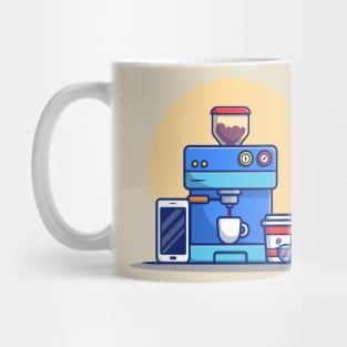 Coffee Machine Pod, Cup, Mug, Phone And Eyeglasses Mug